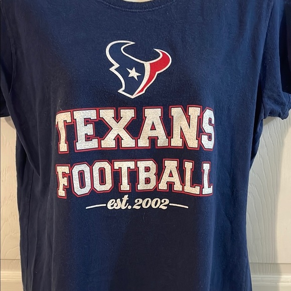 Texans Football Navy Blue Women's Short Sleeve Tee - Picture 2 of 6